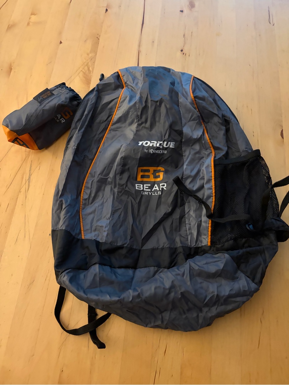 Torque Pack Backpack in Gray with Orange Trim